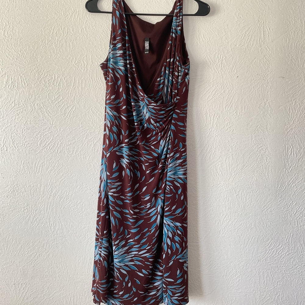 Laundry By Shelli Segal Blue Halter Maxi Dress